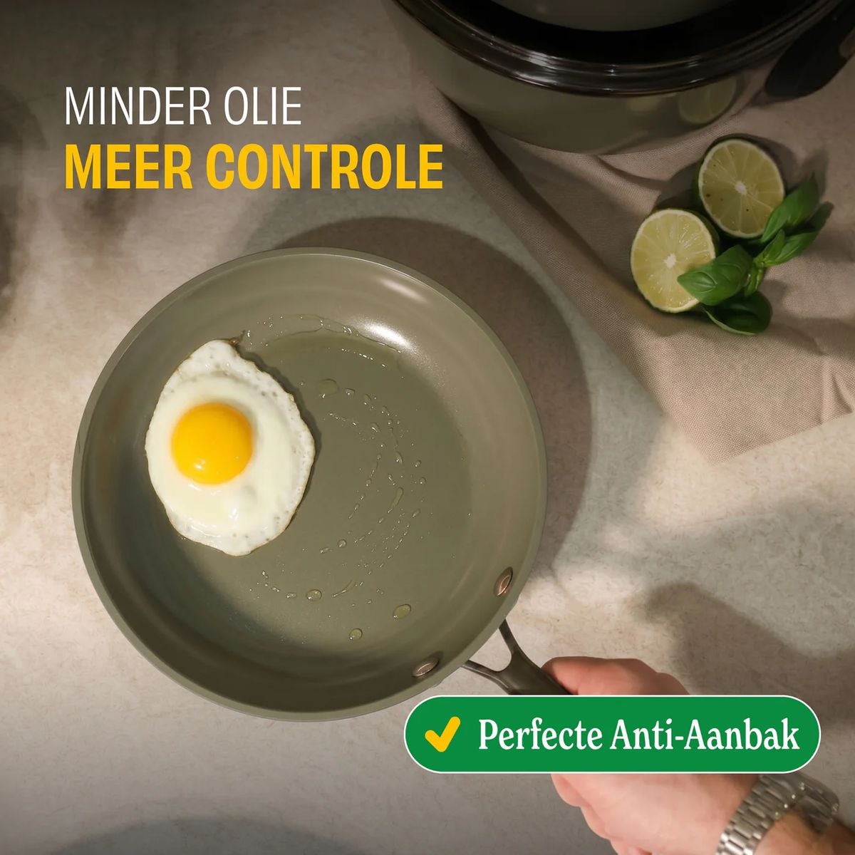 Cook & Pan Taupe of Mind 3-delige Koekenpannenset