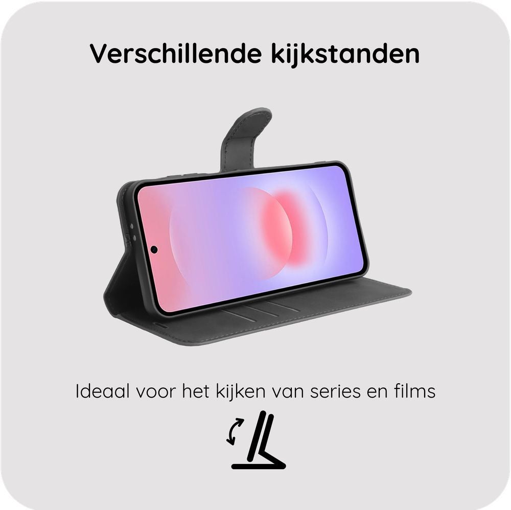 Just in Case PrimeWallet Case Samsung Galaxy A37 PU leer Zwart