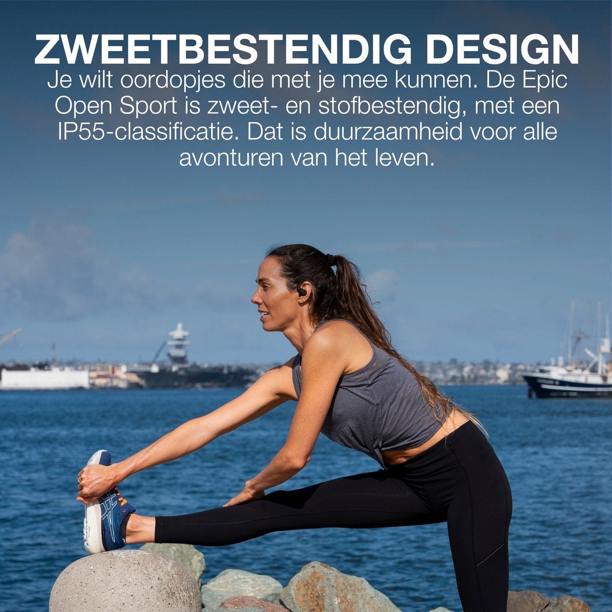 JLab Epic Open Sport Zwart