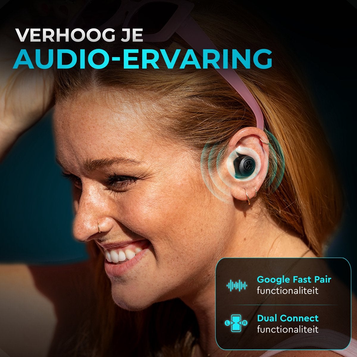 JLab Go Air Pop True Wireless Zwart