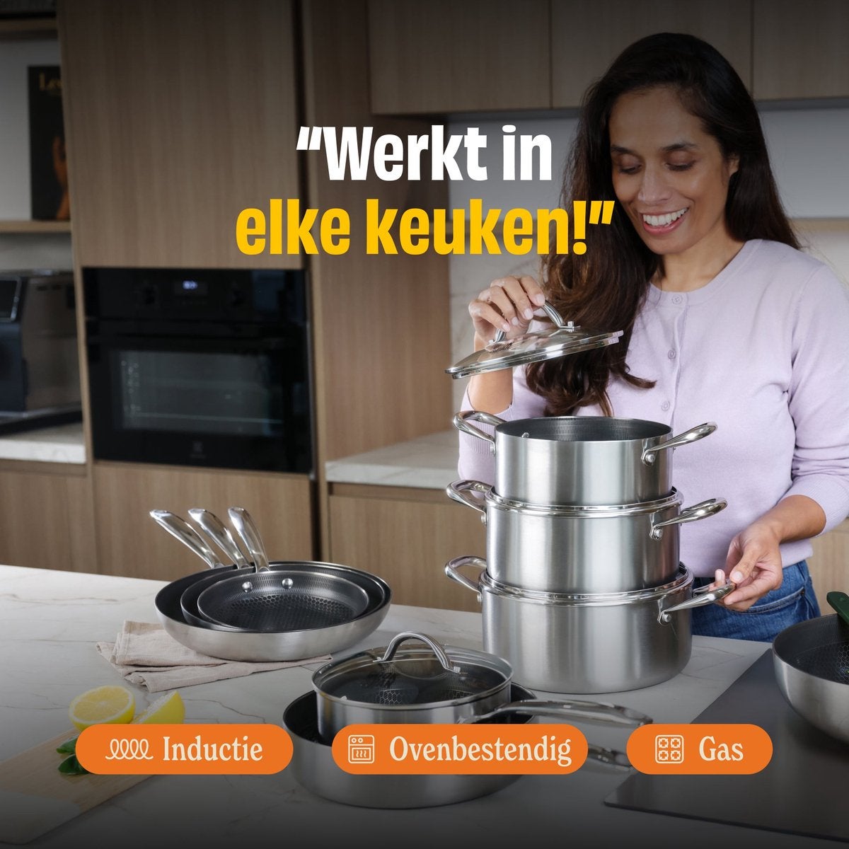 Cook & Pan Honey Koekenpannenset 3-delig