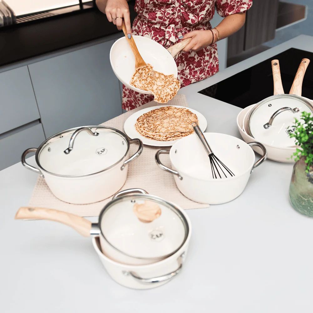 Cook & Pan Go Ivory Kookpan met deksel 20 cm
