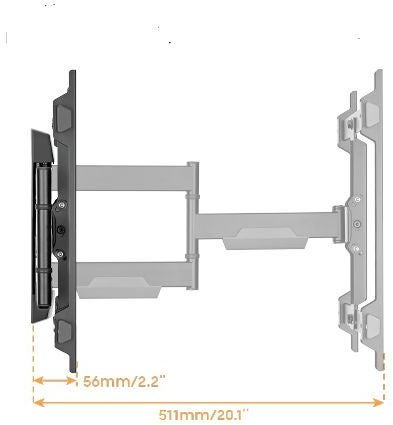 Cavus WME106 Muursteun dubbele arm (37 - 55 inch)