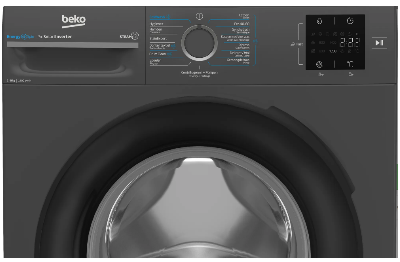 Beko BM3WFT3841A EnergySpin Antraciet