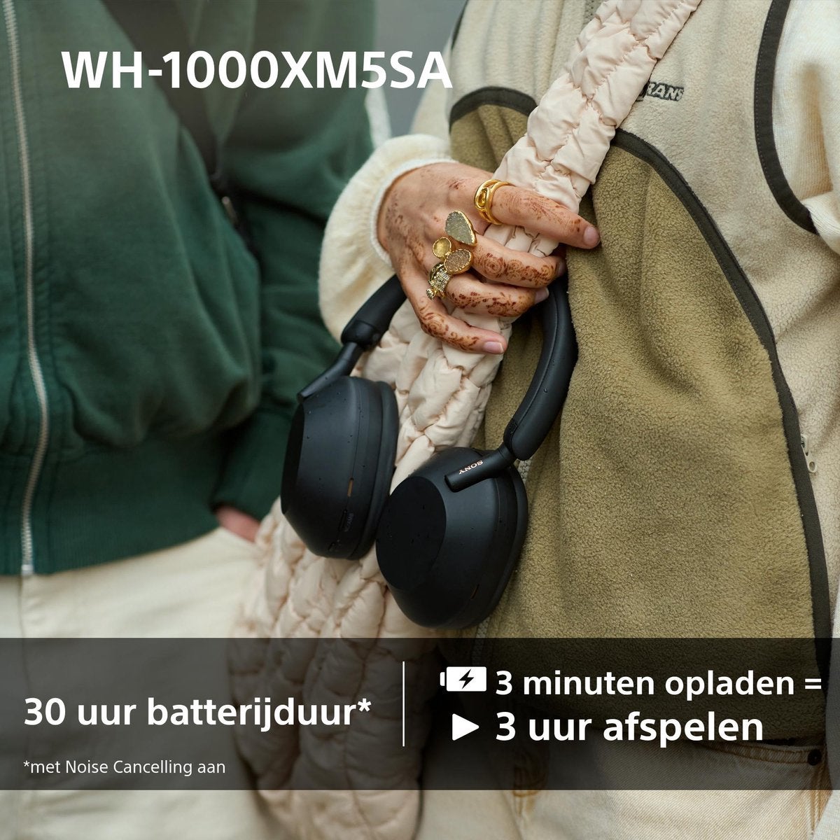 Sony WH-1000XM5SA Zwart incl. SoftCase