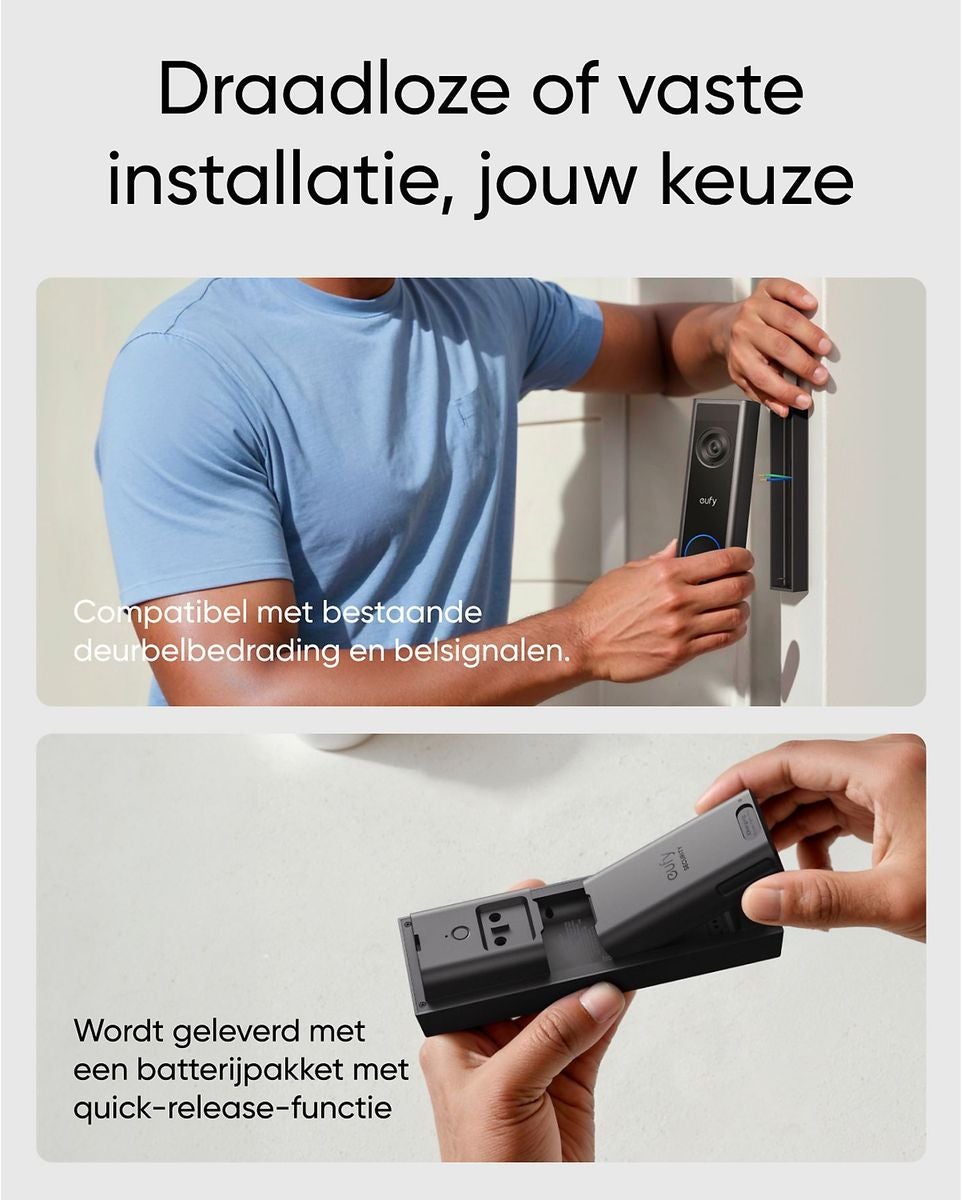 Eufy Video Doorbell C31 voordeelbundel (Deurbel + Chime + SD kaart)