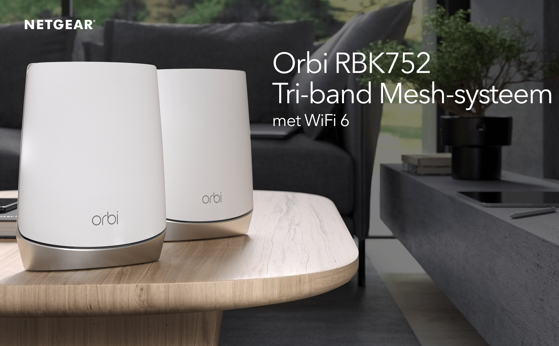 Netgear Orbi RBK752 Multiroom WiFi 6 Mesh systeem
