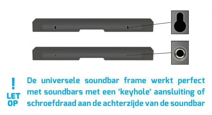 Cavus SBU03 Universele Soundbar muurbeugel