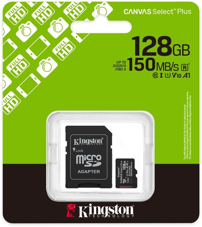 Kingston Canvas Select Plus Gen. 3 microSDXC 128GB met SD-adapter