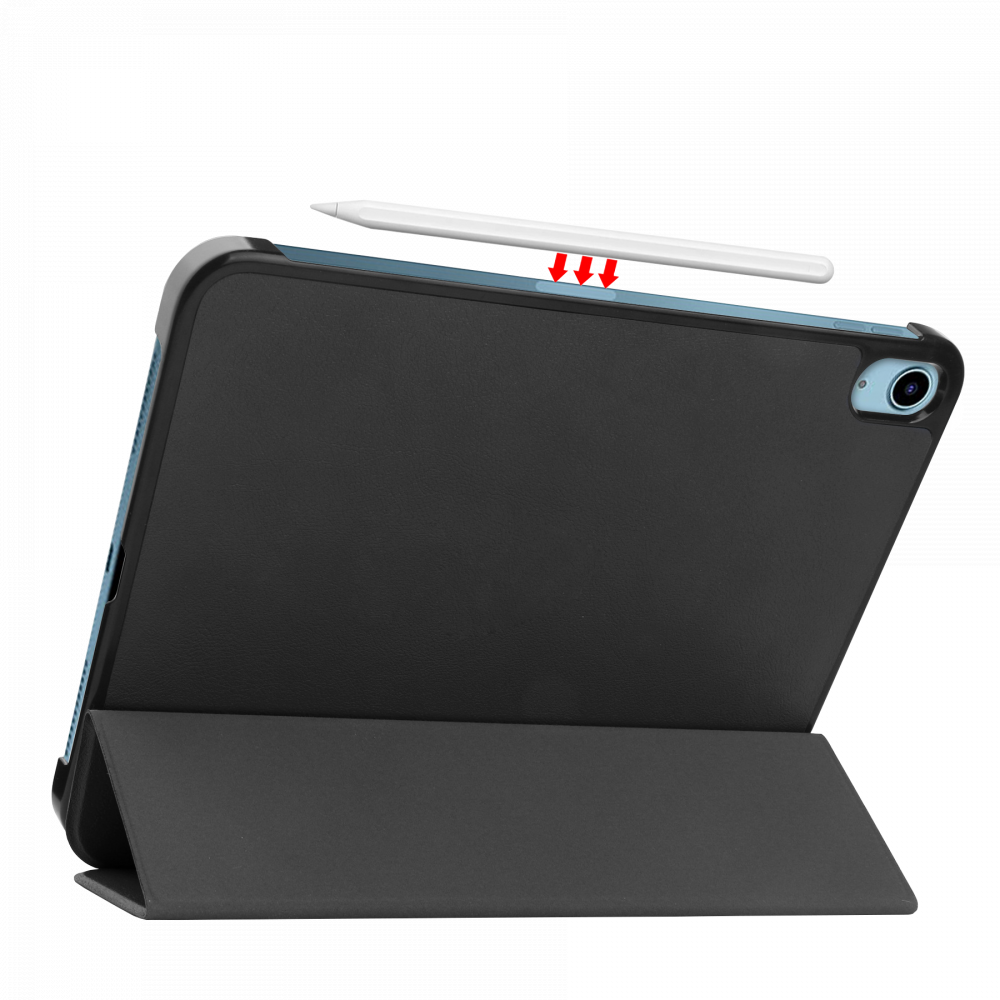 Just in Case Smart Tri-Fold Case - Apple iPad 2022 - Zwart