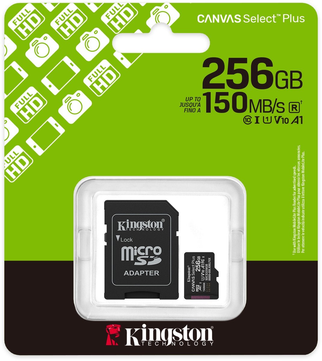 Kingston Canvas Select Plus Gen. 3 microSDXC 256GB met SD-adapter