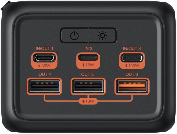 Veger Tank Boost W5001C 56.000 mAh Powerbank Zwart