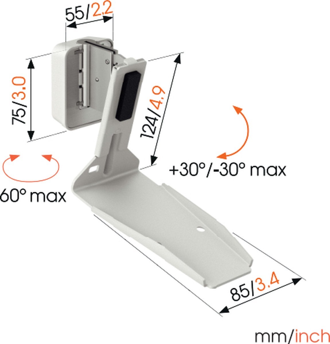 Vogel's SWM 4131 voor Sonos Era 300 Wit