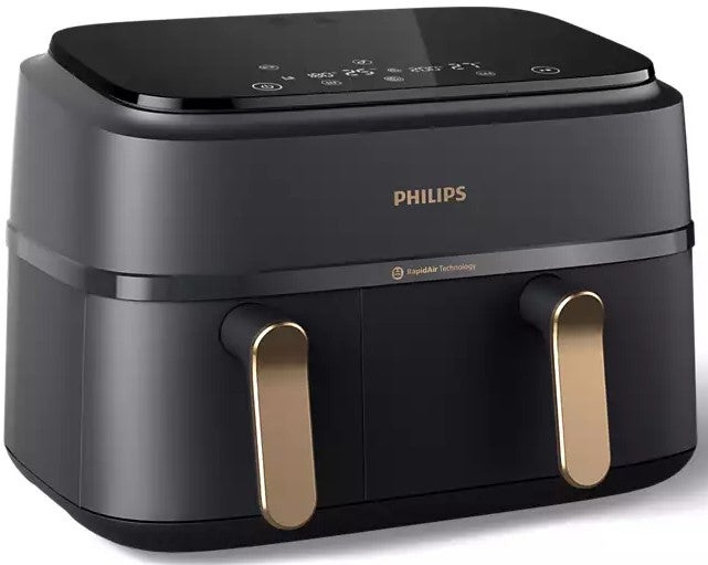 2 Stück Silikonform Heißluftfritteuse Zubehör für Philips Dual Basket